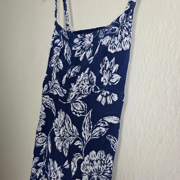 NEW Madewell Textured Slip Navy Floral Maxi Dress - Picture 9 of 15
